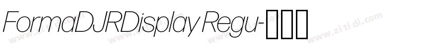 FormaDJRDisplay Regu字体转换